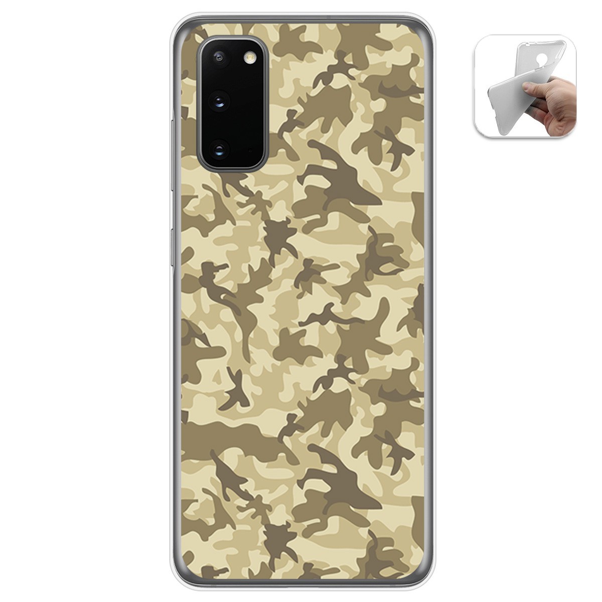 Funda Gel Tpu para Samsung Galaxy S20 diseño Sand Camuflaje Dibujos