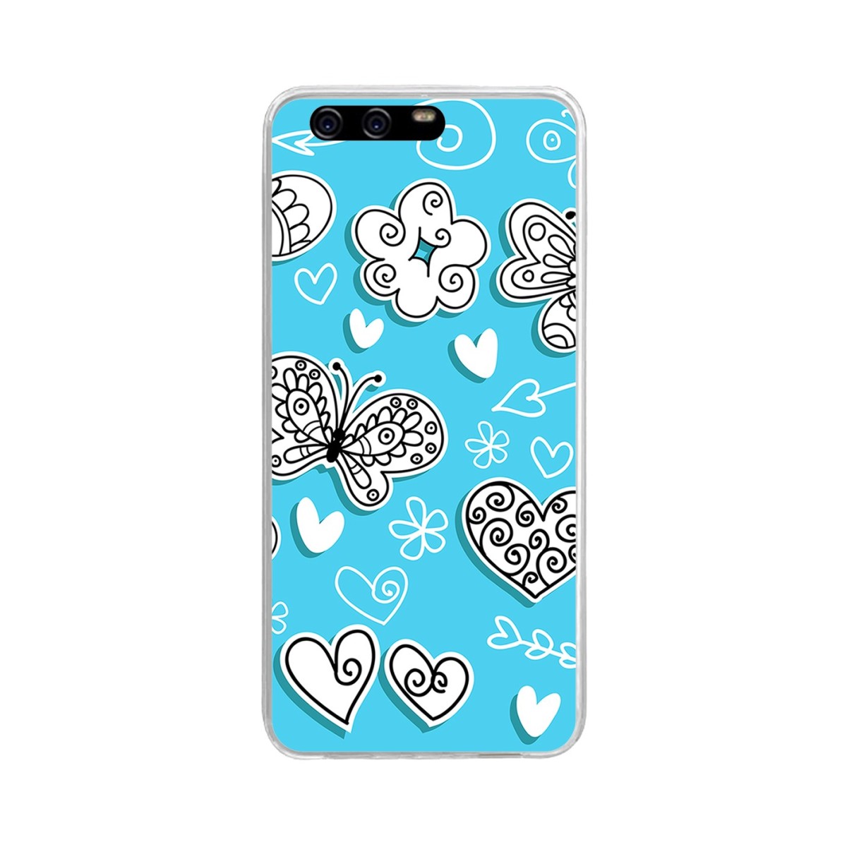 Funda Gel Tpu para Huawei P10 Plus Diseño Mariposas Dibujos