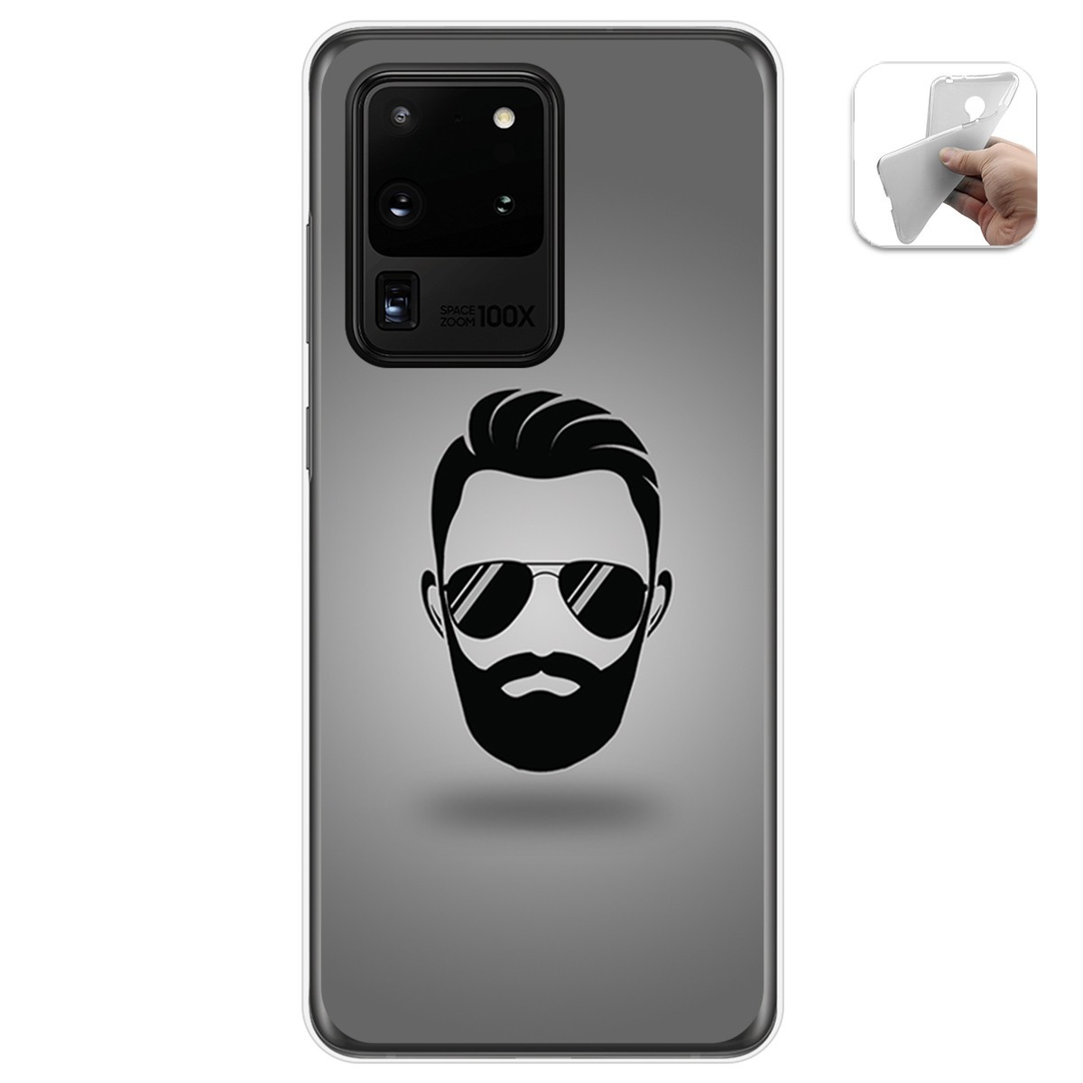 Funda Gel Tpu para Samsung Galaxy S20 Ultra diseño Barba Dibujos