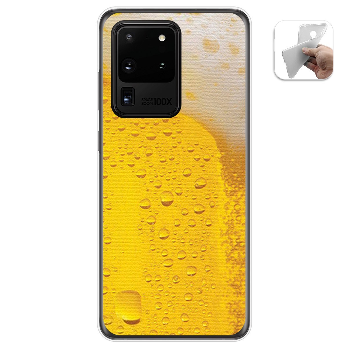 Funda Gel Tpu para Samsung Galaxy S20 Ultra diseño Cerveza Dibujos