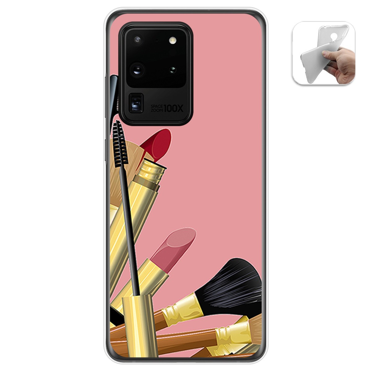 Funda Gel Tpu para Samsung Galaxy S20 Ultra diseño Brochas Dibujos