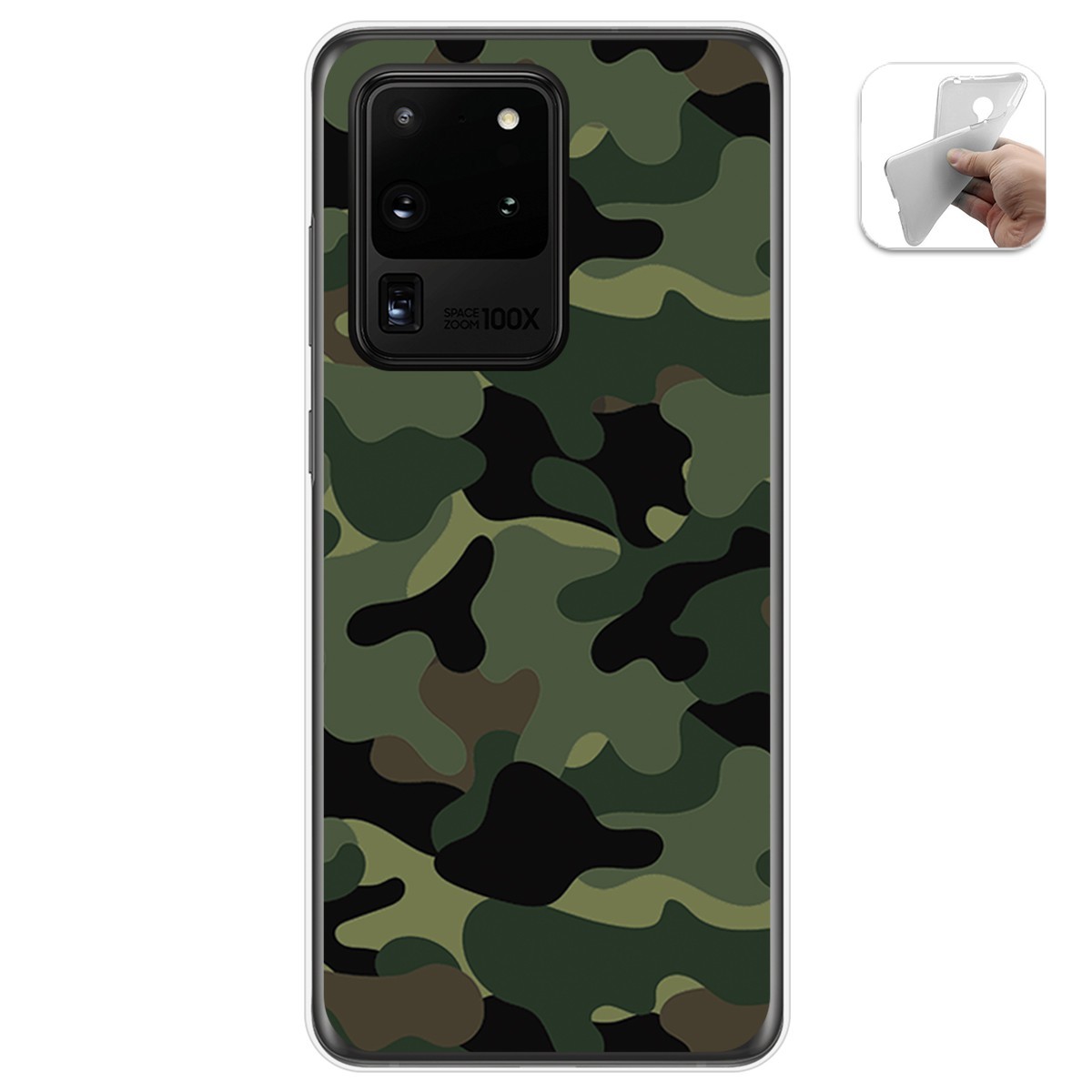 Funda Gel Tpu para Samsung Galaxy S20 Ultra diseño Camuflaje Dibujos
