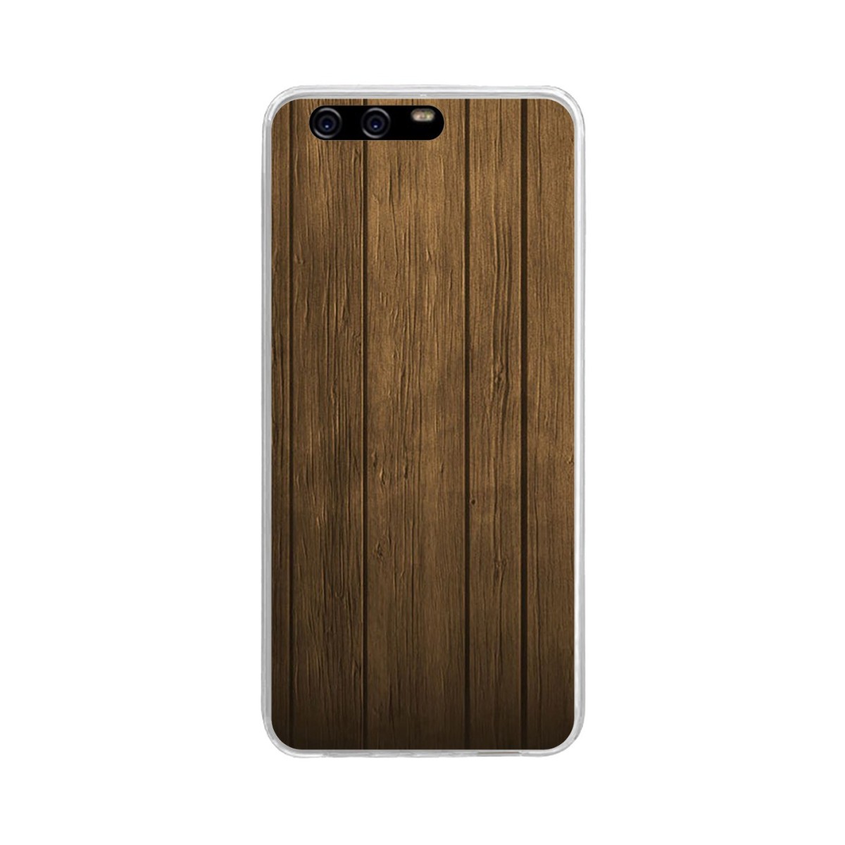Funda Gel Tpu para Huawei P10 Plus Diseño Madera Dibujos