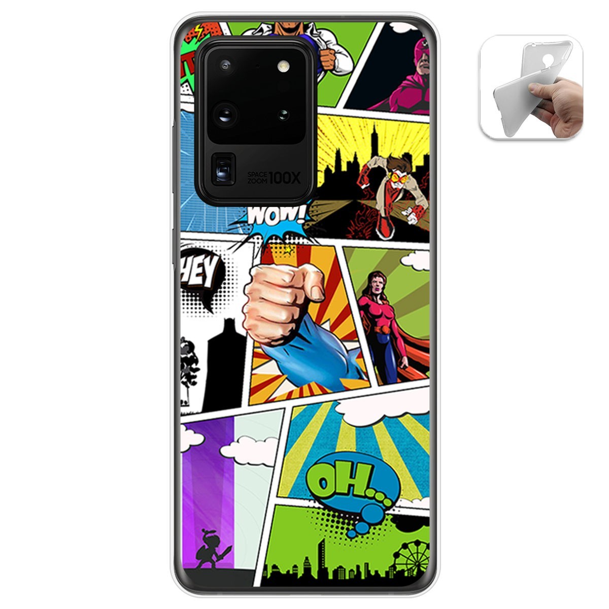 Funda Gel Tpu para Samsung Galaxy S20 Ultra diseño Comic Dibujos