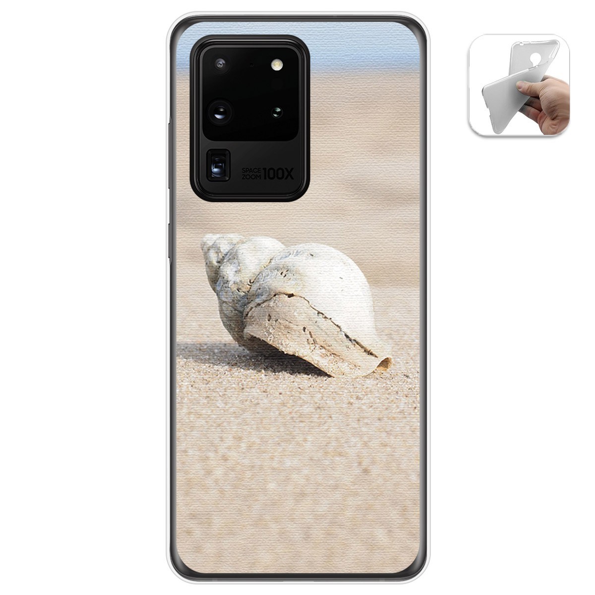 Funda Gel Tpu para Samsung Galaxy S20 Ultra diseño Concha Dibujos