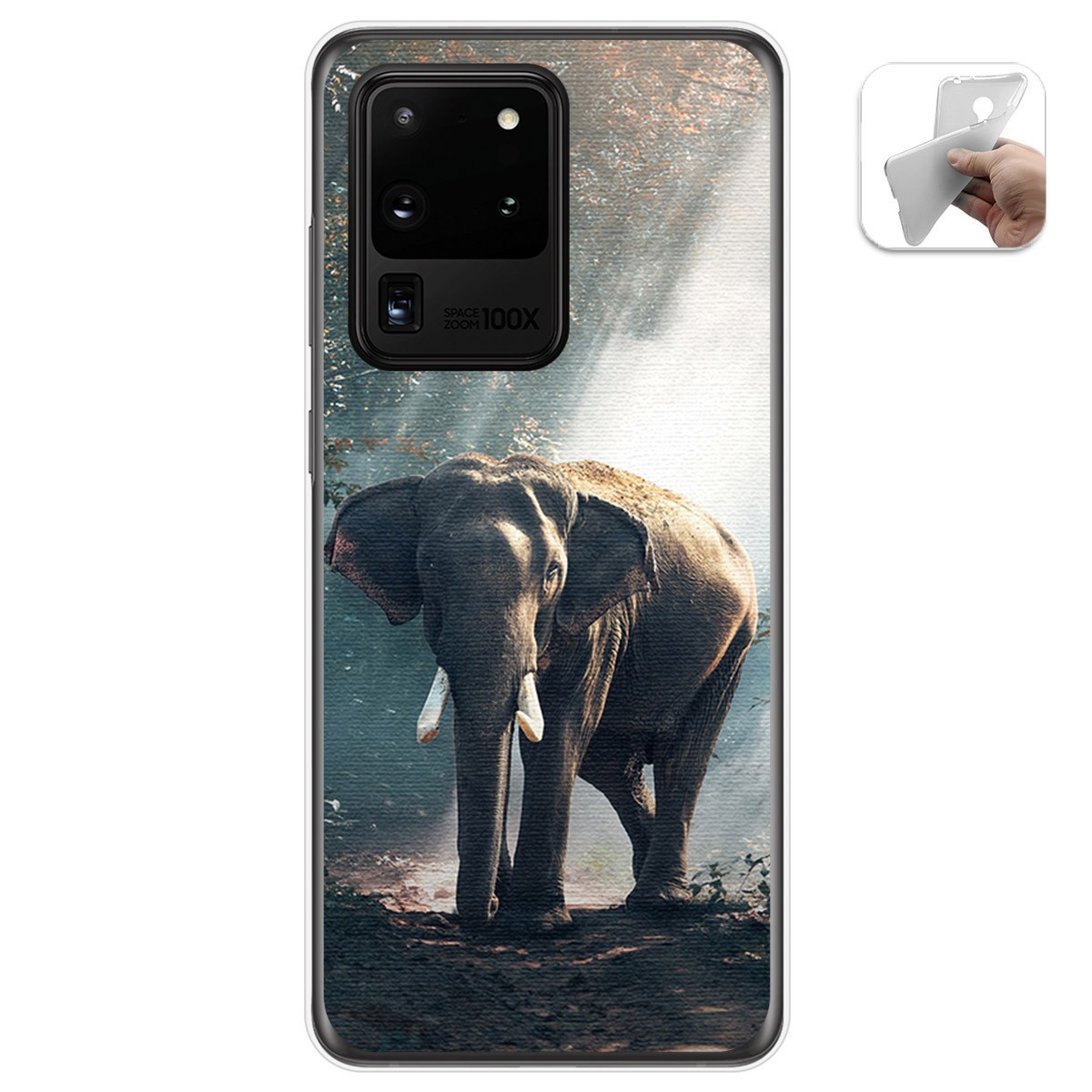 Funda Gel Tpu para Samsung Galaxy S20 Ultra diseño Elefante Dibujos