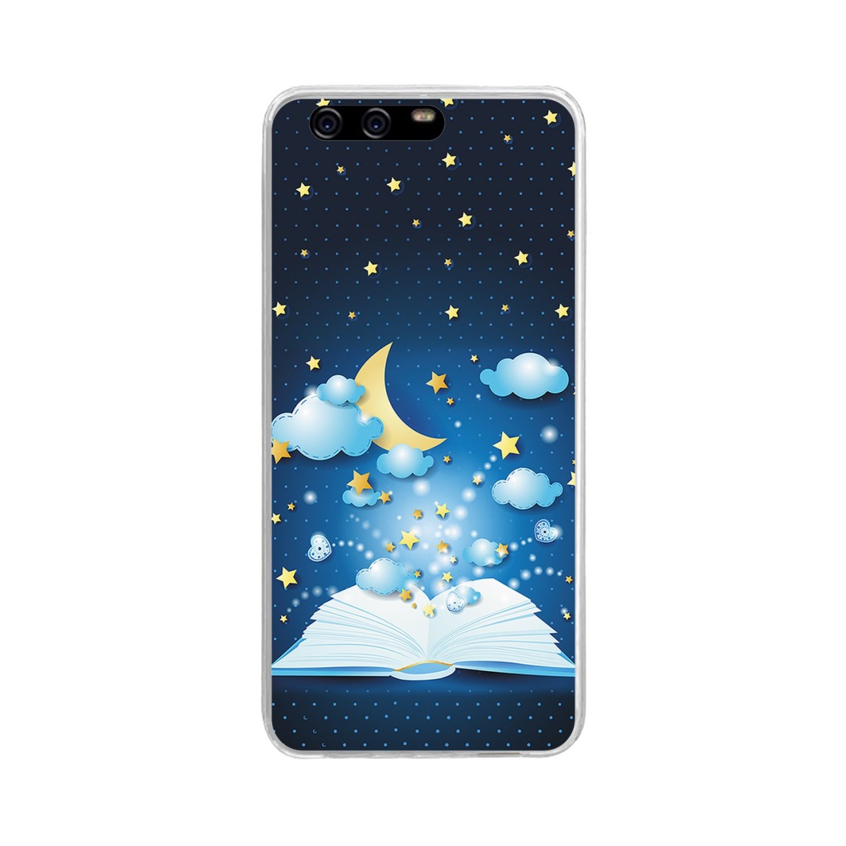 Funda Gel Tpu para Huawei P10 Plus Diseño Libro Cuentos Dibujos