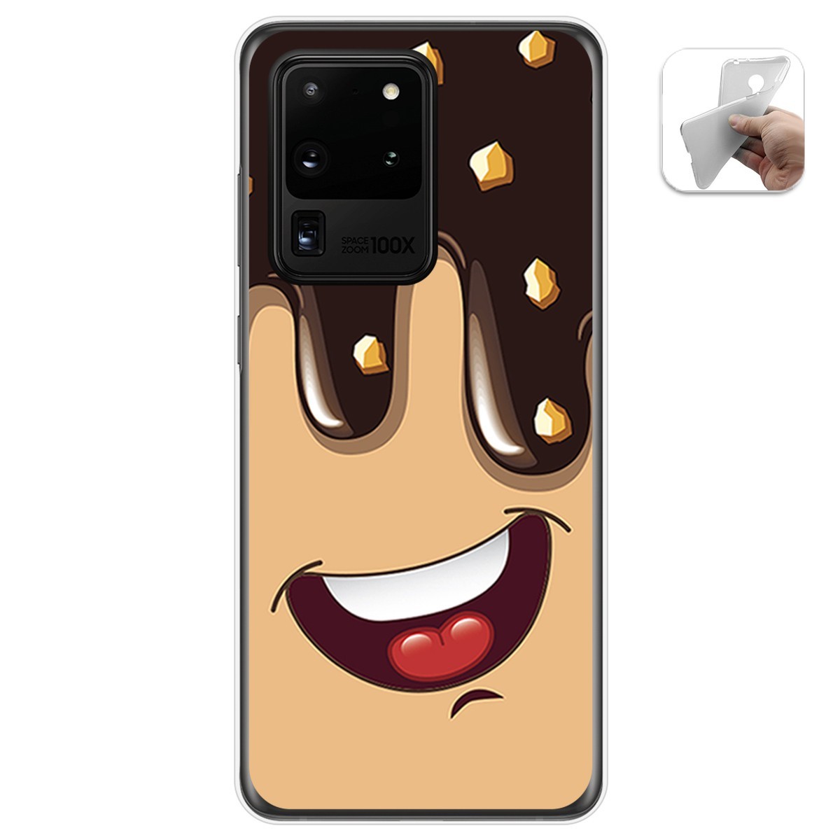 Funda Gel Tpu para Samsung Galaxy S20 Ultra diseño Helado Chocolate Dibujos