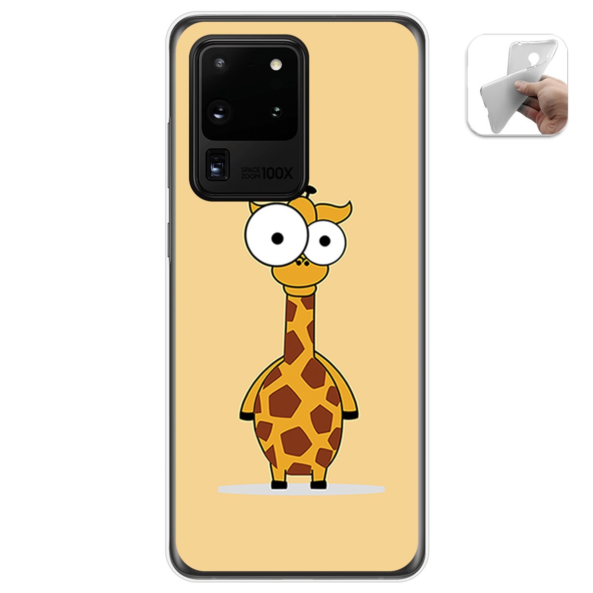 Funda Gel Tpu para Samsung Galaxy S20 Ultra diseño Jirafa Dibujos