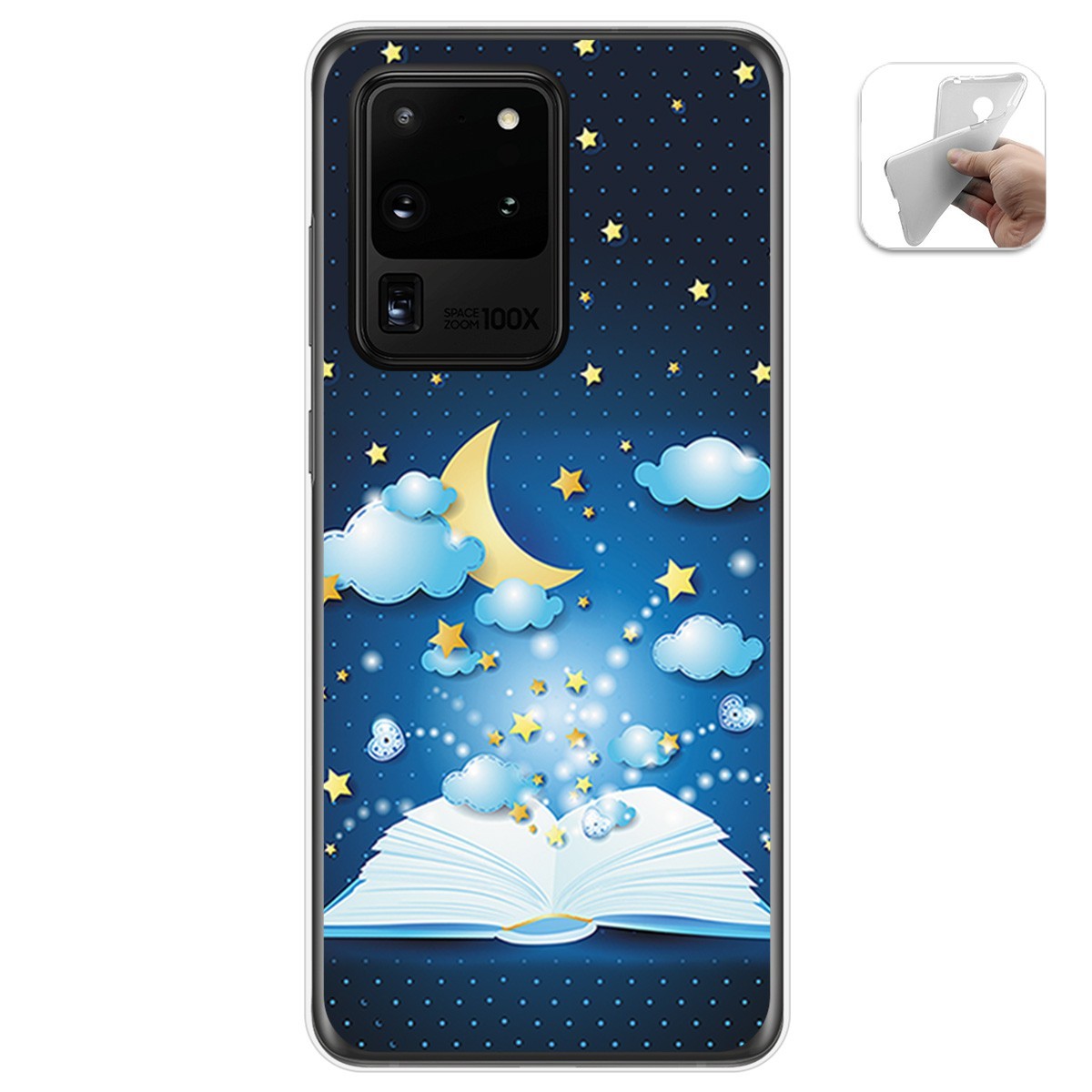 Funda Gel Tpu para Samsung Galaxy S20 Ultra diseño Libro Cuentos Dibujos