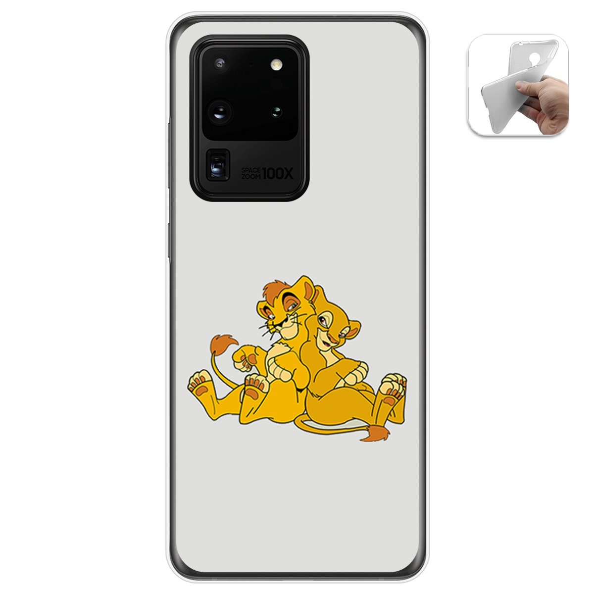 Funda Gel Tpu para Samsung Galaxy S20 Ultra diseño Leones Dibujos