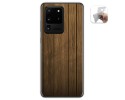 Funda Gel Tpu para Samsung Galaxy S20 Ultra diseño Madera Dibujos