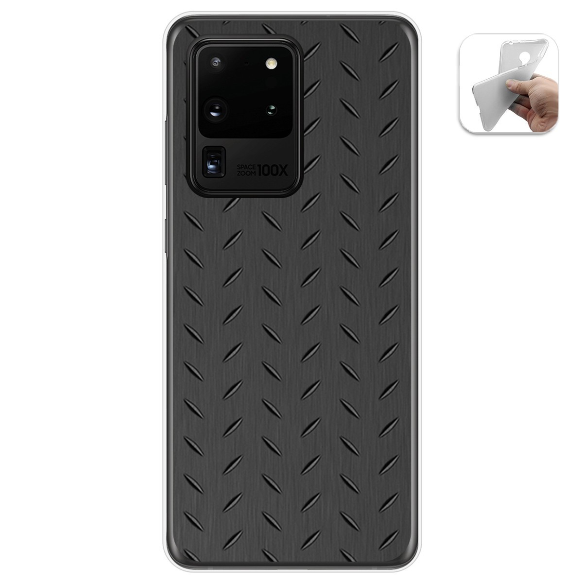 Funda Gel Tpu para Samsung Galaxy S20 Ultra diseño Metal Dibujos