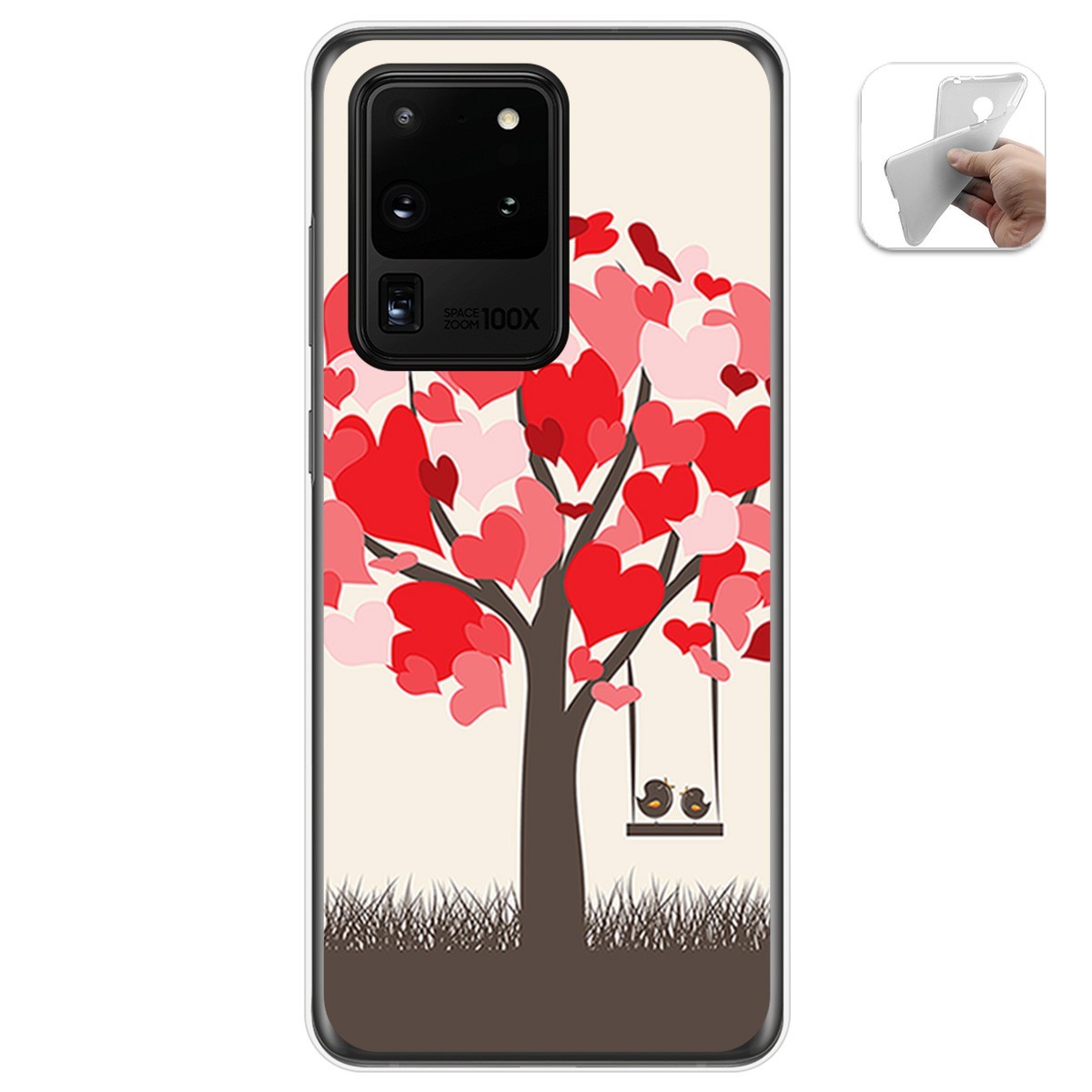 Funda Gel Tpu para Samsung Galaxy S20 Ultra diseño Pajaritos Dibujos