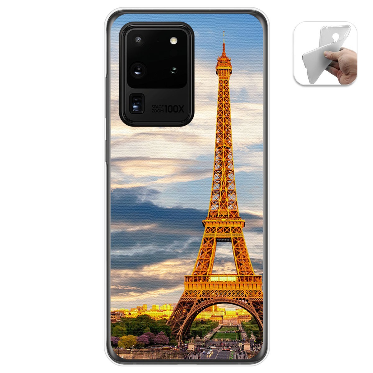Funda Gel Tpu para Samsung Galaxy S20 Ultra diseño Paris Dibujos