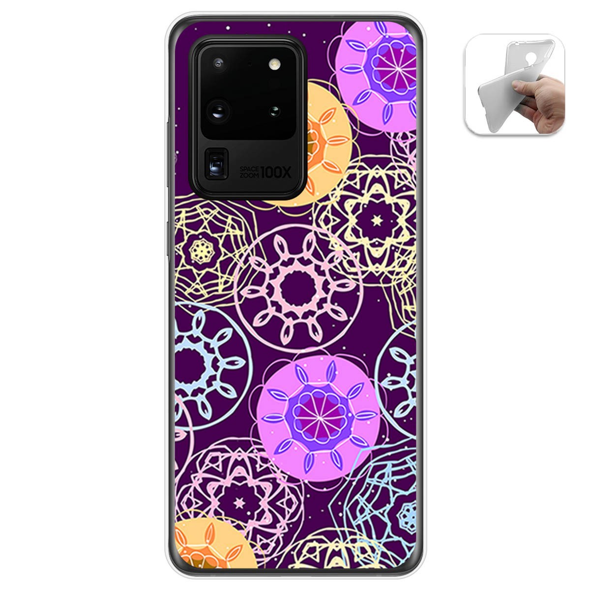 Funda Gel Tpu para Samsung Galaxy S20 Ultra diseño Radial Dibujos