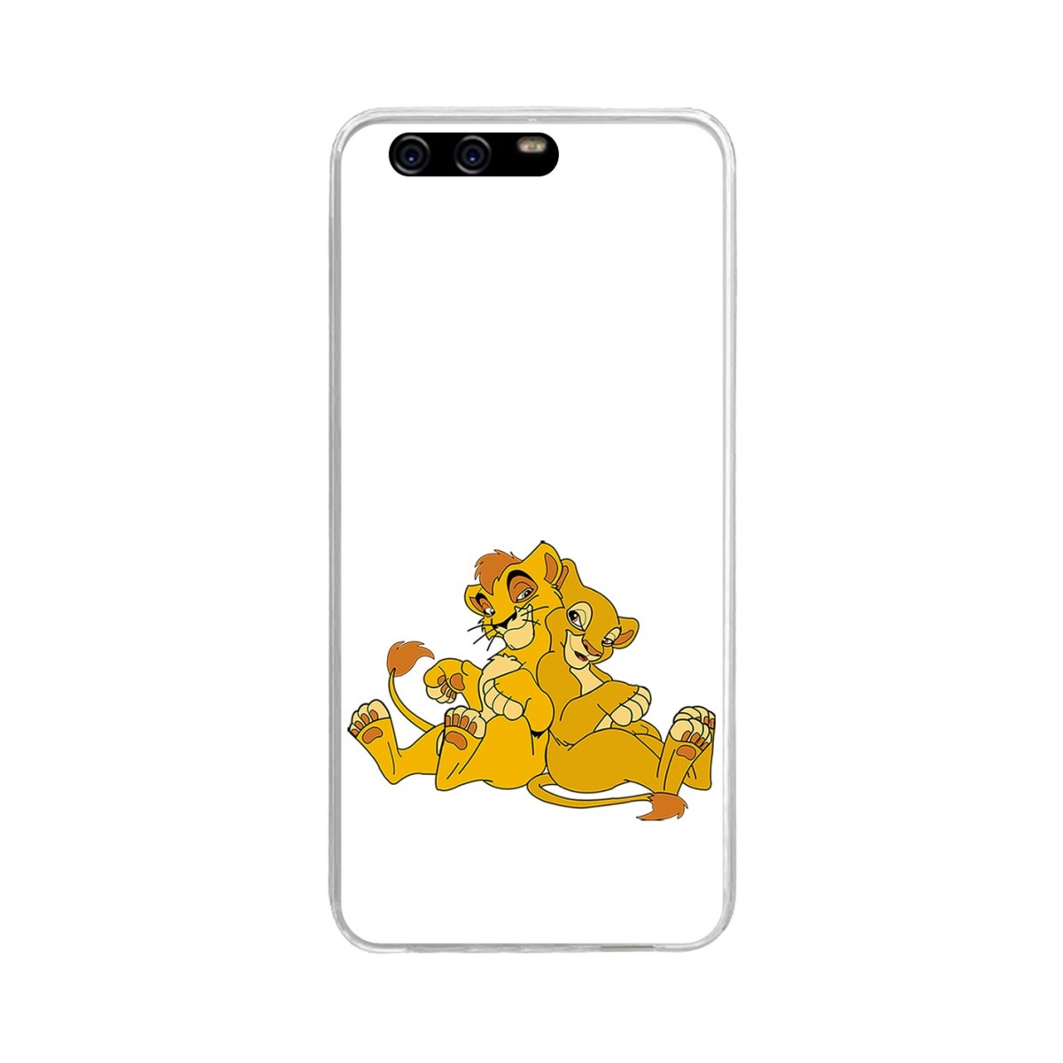 Funda Gel Tpu para Huawei P10 Plus Diseño Leones Dibujos
