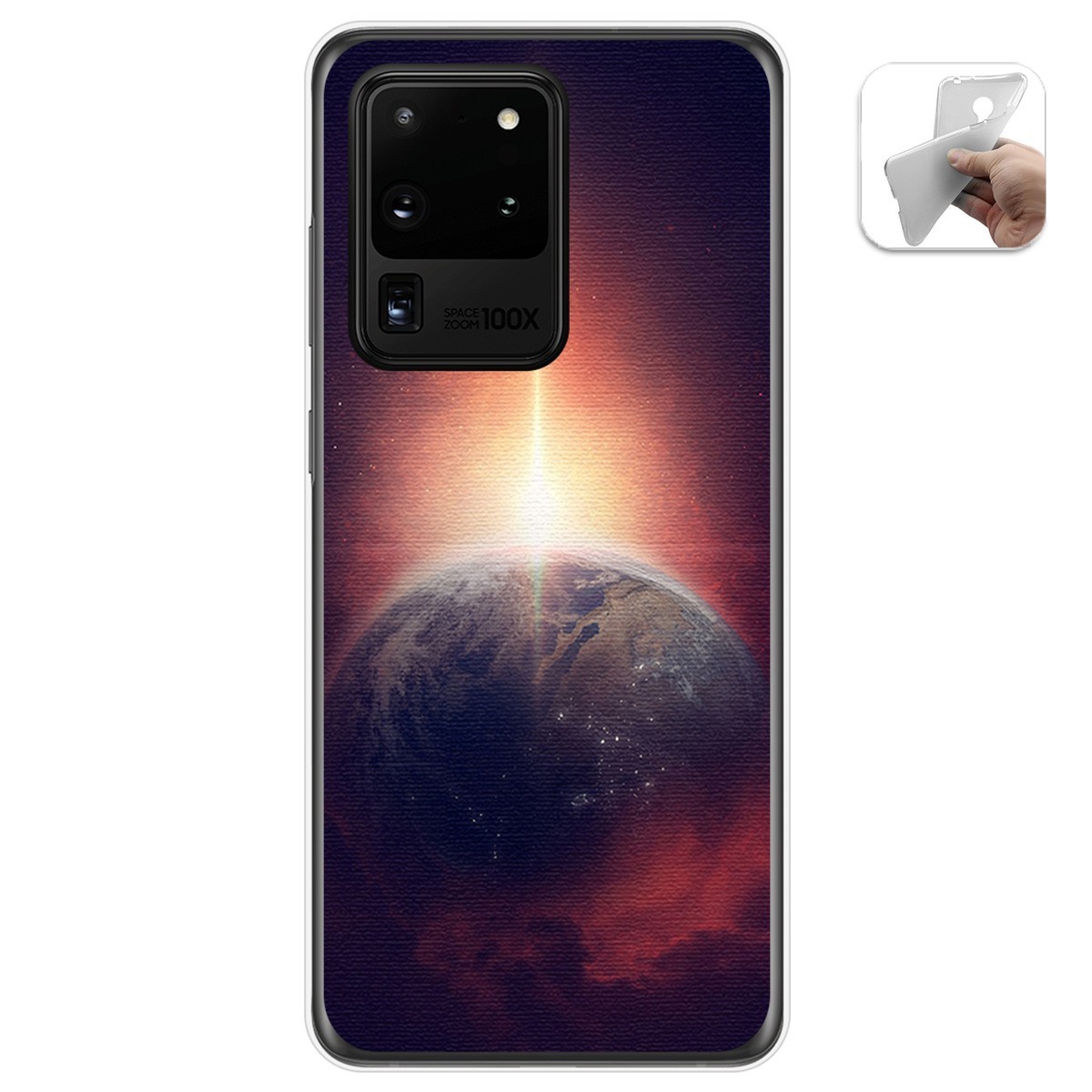 Funda Gel Tpu para Samsung Galaxy S20 Ultra diseño Tierra Dibujos