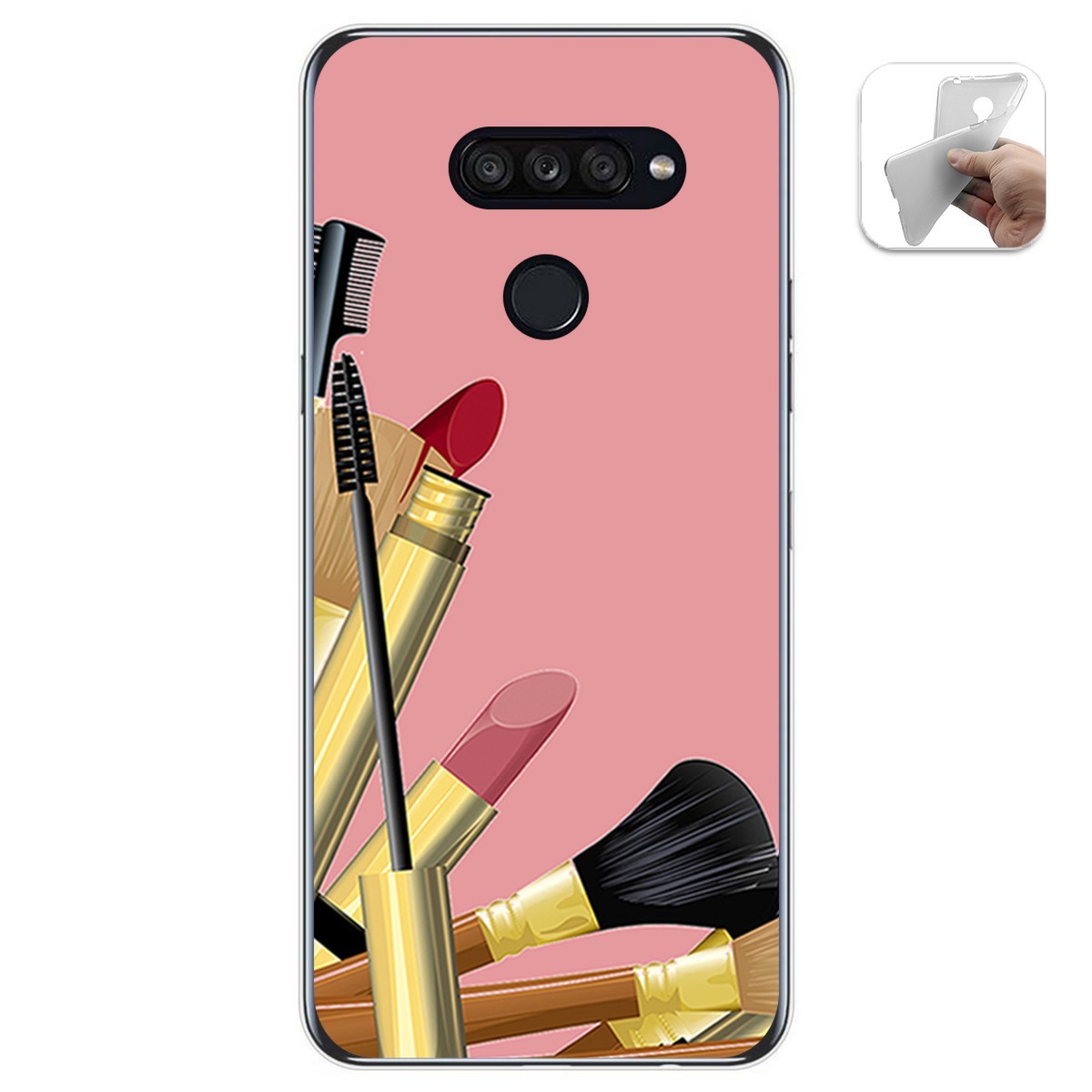 Funda Gel Tpu para Lg K50S diseño Brochas Dibujos