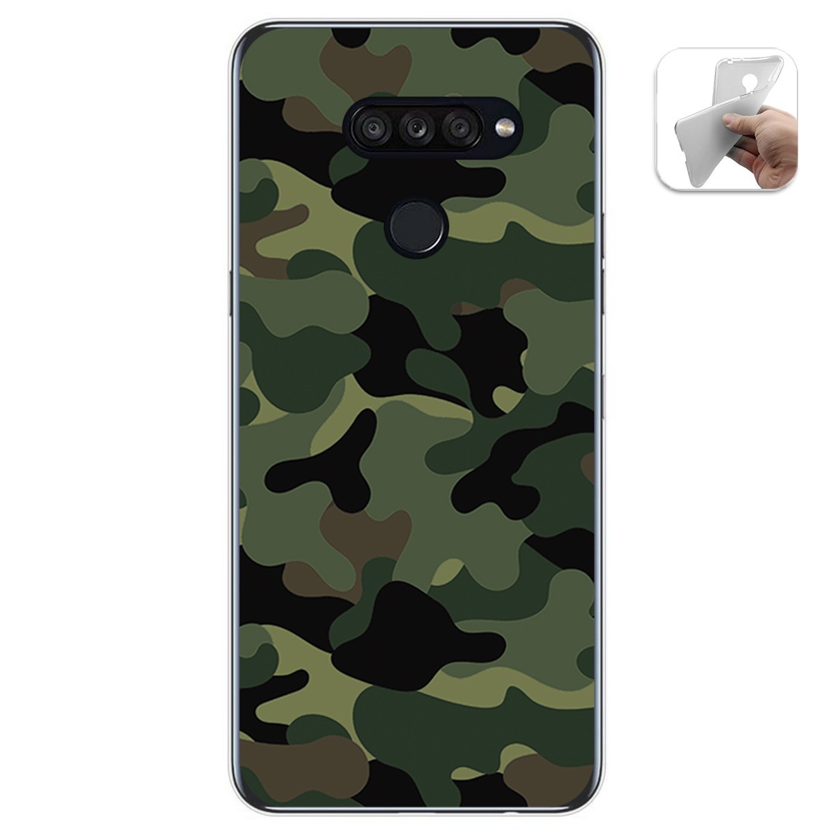 Funda Gel Tpu para Lg K50S diseño Camuflaje Dibujos
