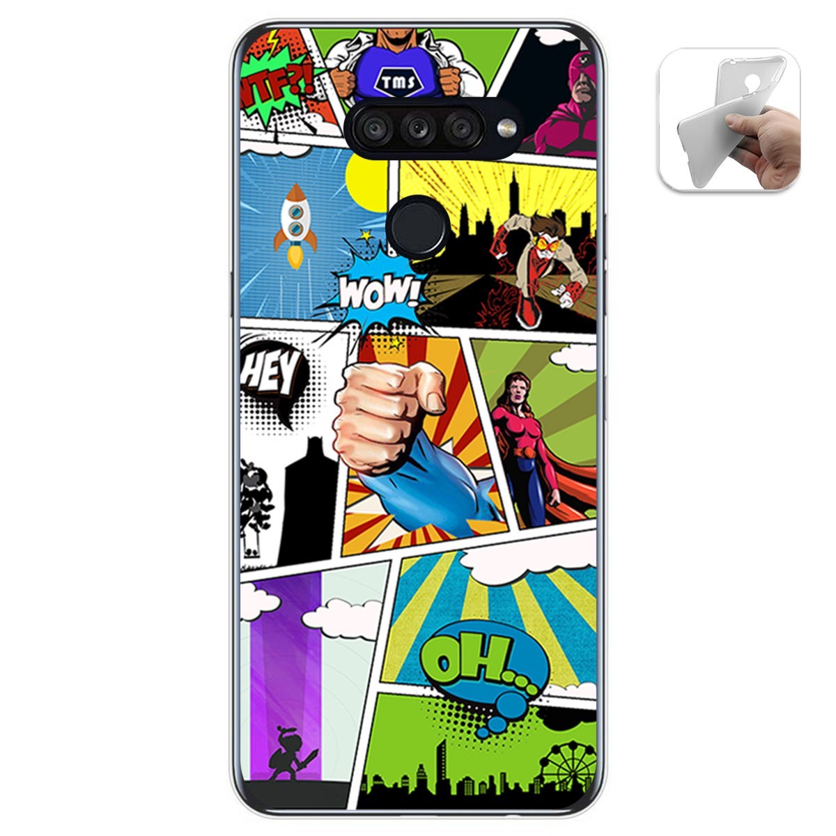 Funda Gel Tpu para Lg K50S diseño Comic Dibujos