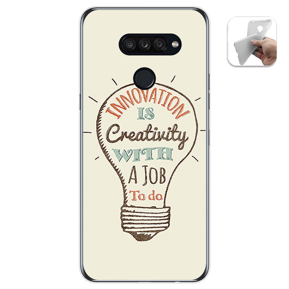 Funda Gel Tpu para Lg K50S diseño Creativity Dibujos