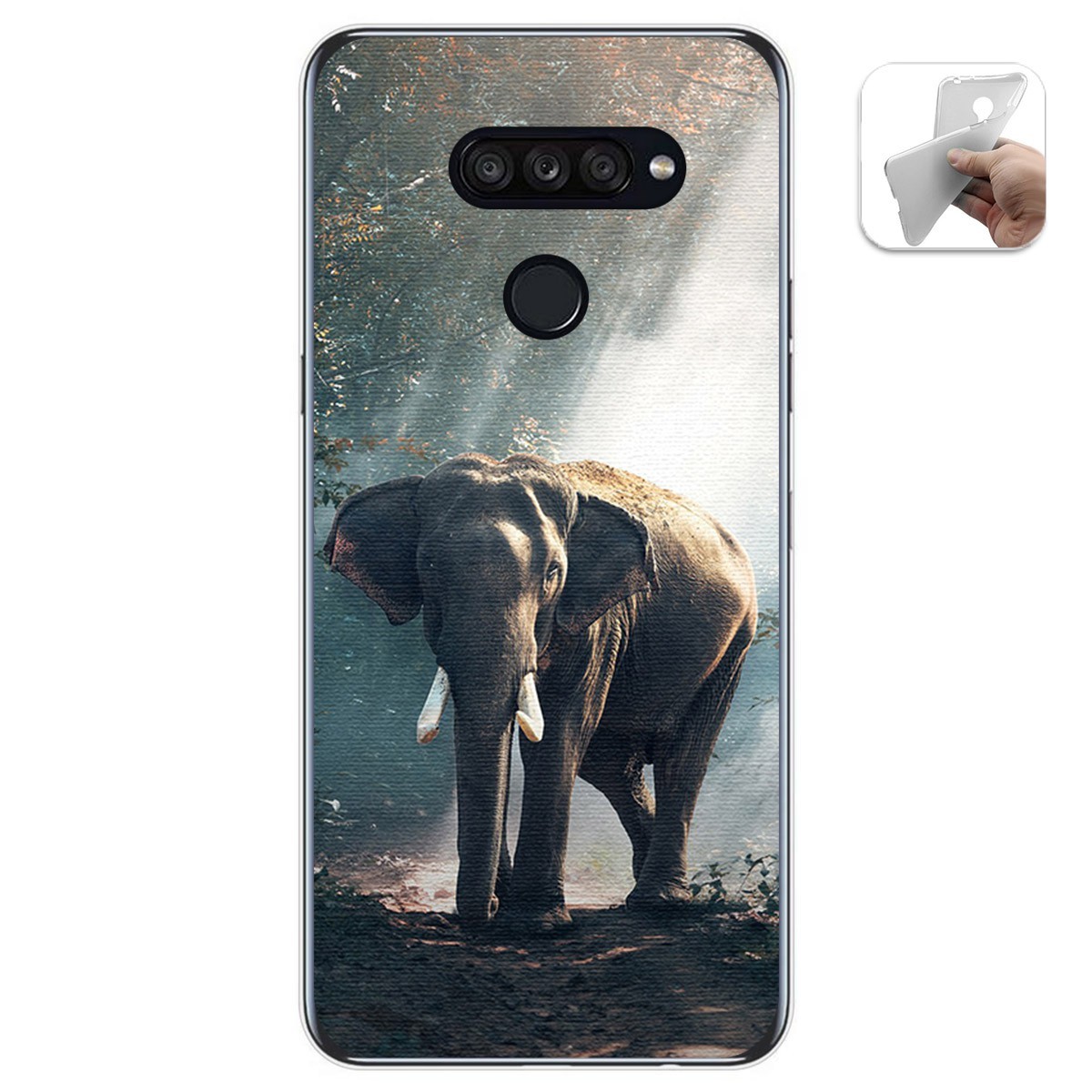 Funda Gel Tpu para Lg K50S diseño Elefante Dibujos