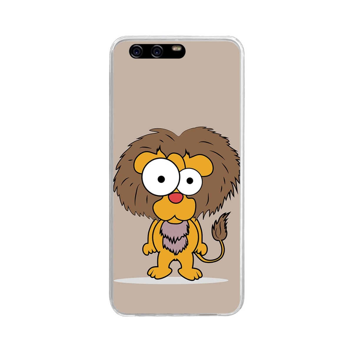 Funda Gel Tpu para Huawei P10 Plus Diseño Leon Dibujos