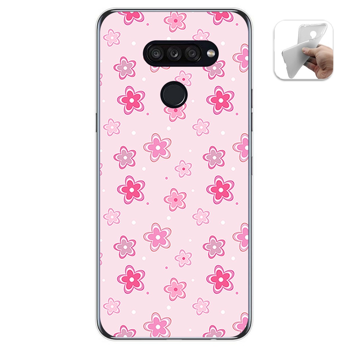Funda Gel Tpu para Lg K50S diseño Flores Dibujos
