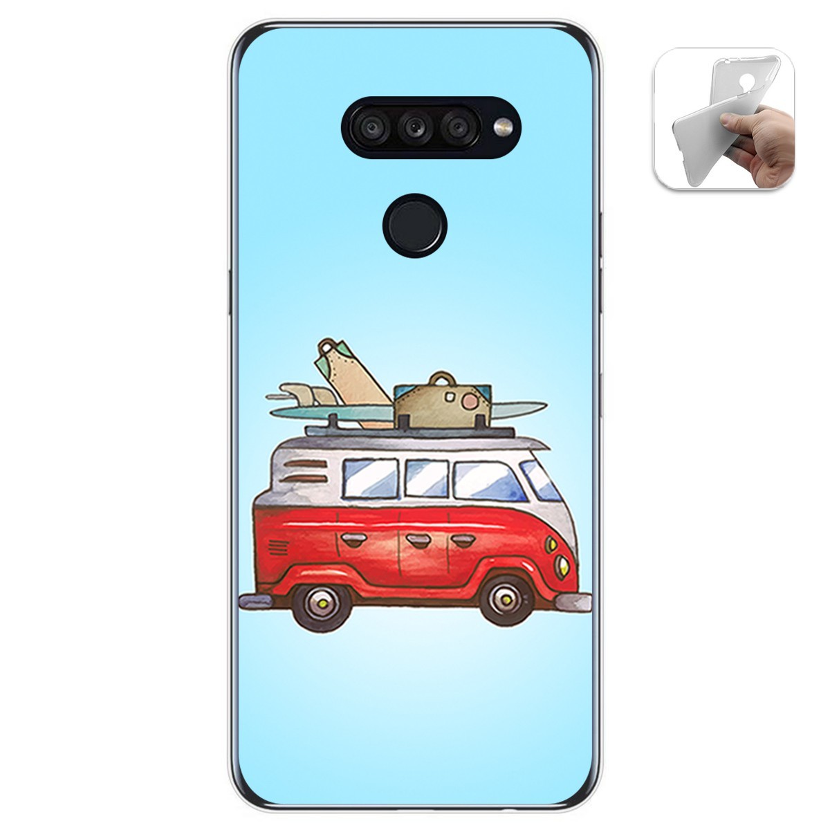 Funda Gel Tpu para Lg K50S diseño Furgoneta Dibujos