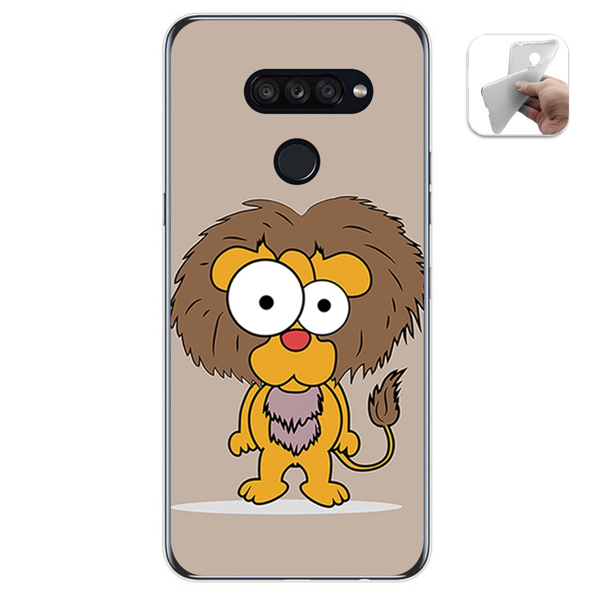 Funda Gel Tpu para Lg K50S diseño Leon Dibujos