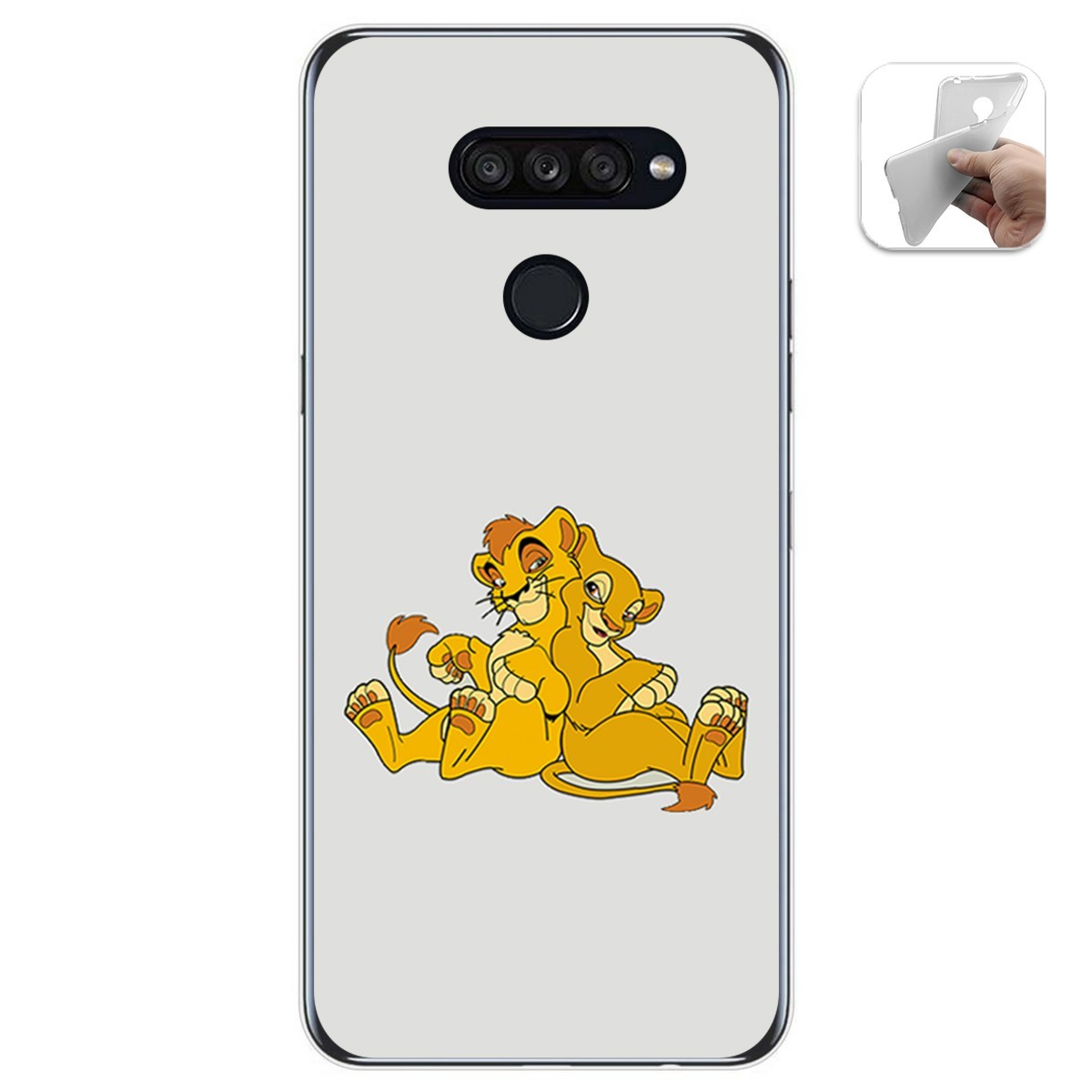 Funda Gel Tpu para Lg K50S diseño Leones Dibujos