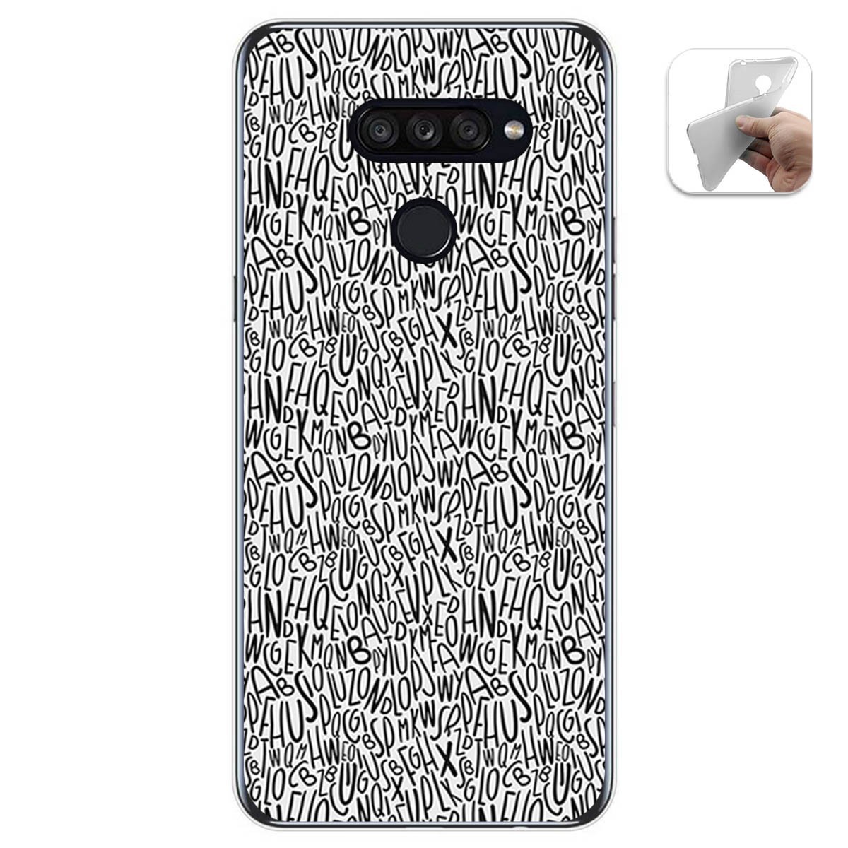 Funda Gel Tpu para Lg K50S diseño Letras Dibujos