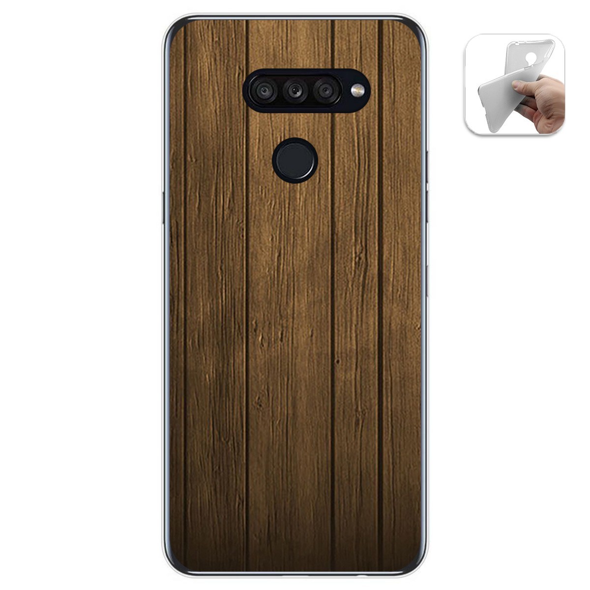 Funda Gel Tpu para Lg K50S diseño Madera Dibujos