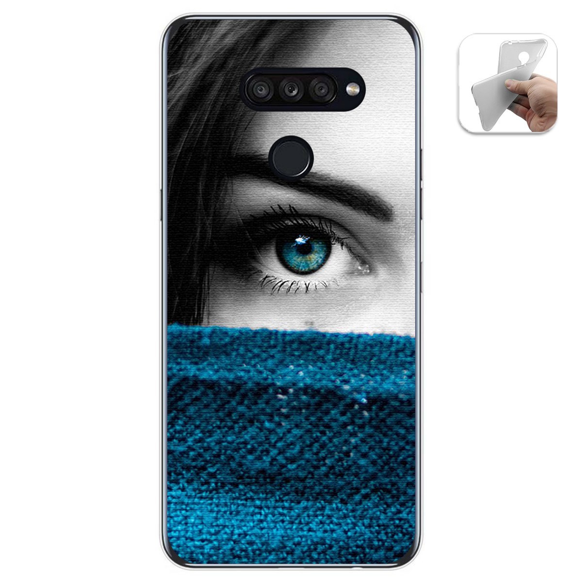 Funda Gel Tpu para Lg K50S diseño Ojo Dibujos