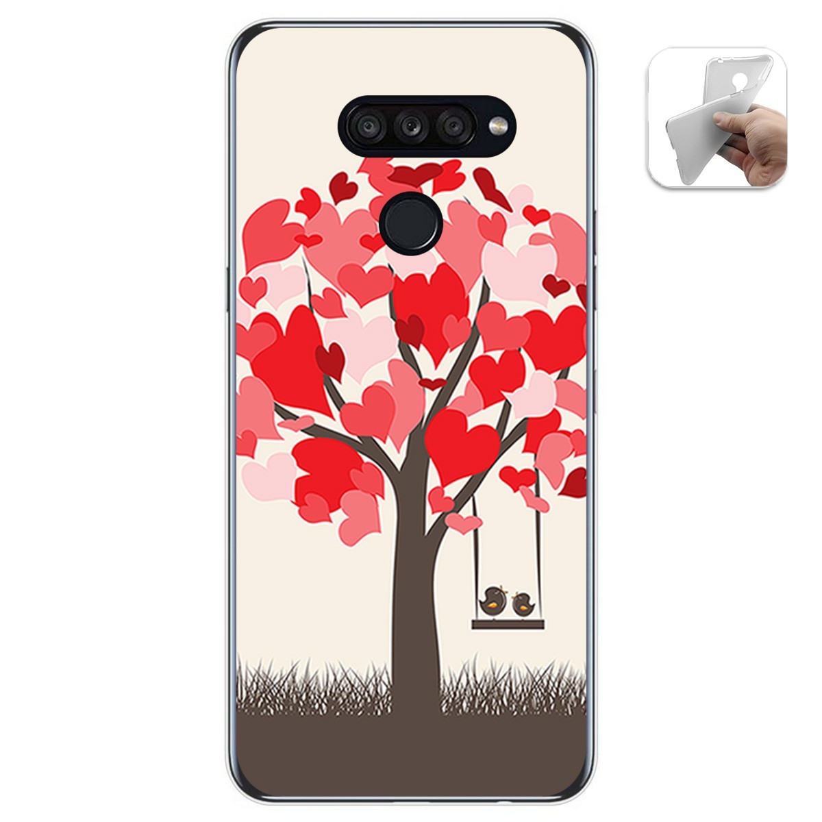 Funda Gel Tpu para Lg K50S diseño Pajaritos Dibujos