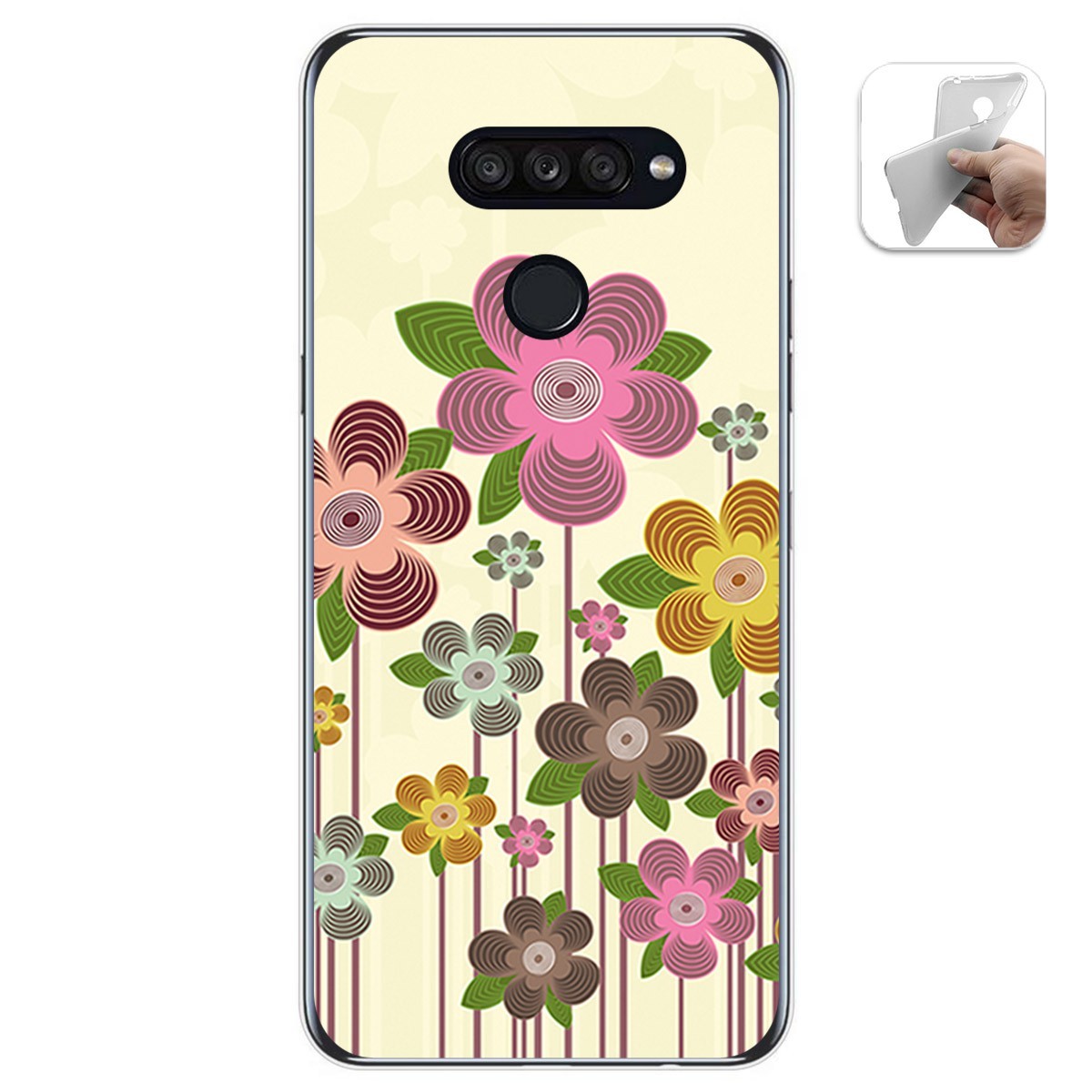 Funda Gel Tpu para Lg K50S diseño Primavera En Flor Dibujos