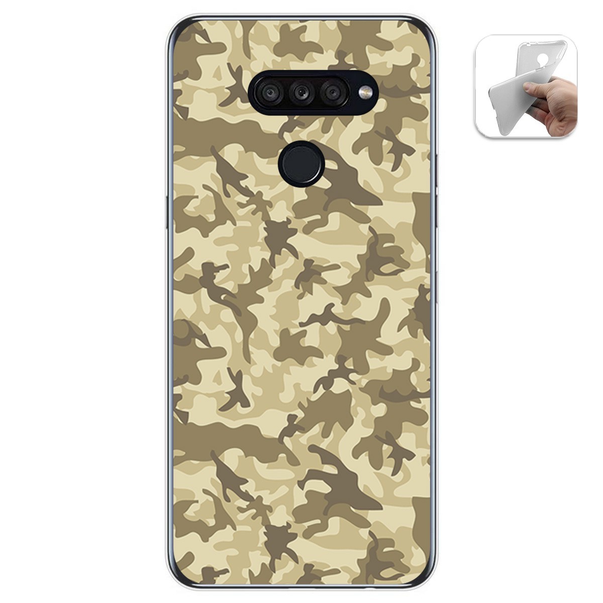 Funda Gel Tpu para Lg K50S diseño Sand Camuflaje Dibujos