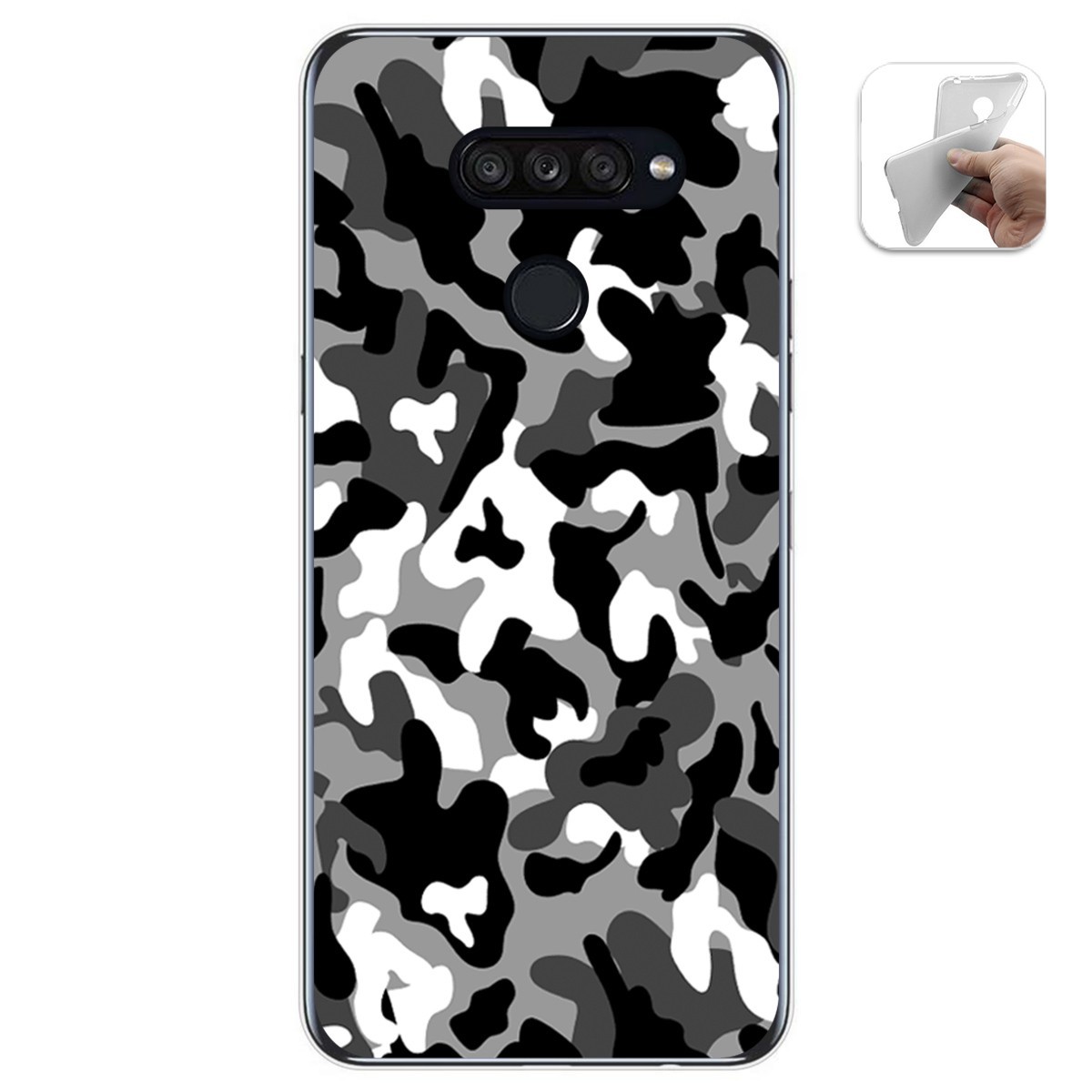 Funda Gel Tpu para Lg K50S diseño Snow Camuflaje Dibujos
