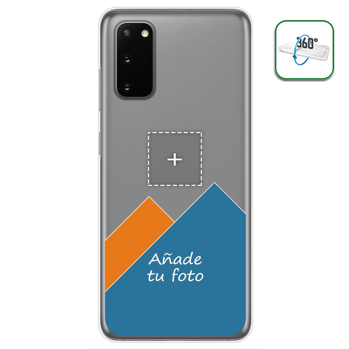 Personaliza tu Funda Pc + Tpu 360 con tu Fotografia para Samsung Galaxy S20 dibujo personalizada