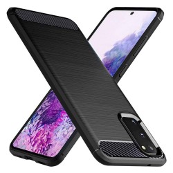 Funda Gel Tpu Tipo Carbon Negra para Samsung Galaxy S20 Ultra 2