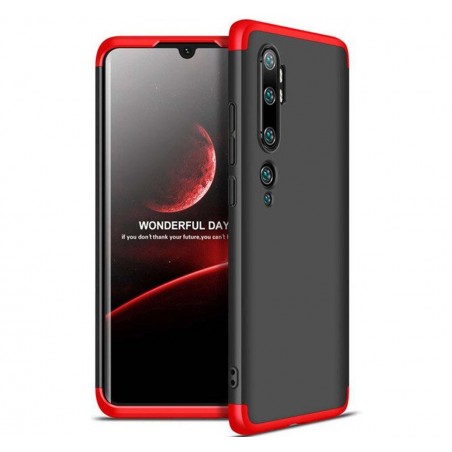 Funda Carcasa GKK 360 para Xiaomi Mi Note 10 Color Negra / Roja