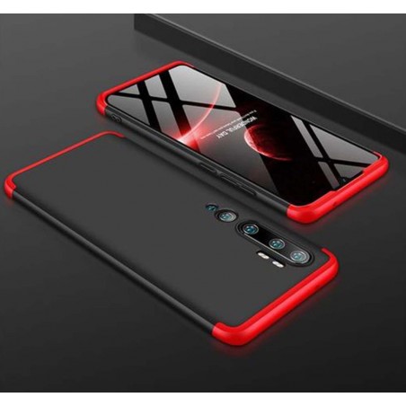 Funda Carcasa GKK 360 para Xiaomi Mi Note 10 Color Negra / Roja
