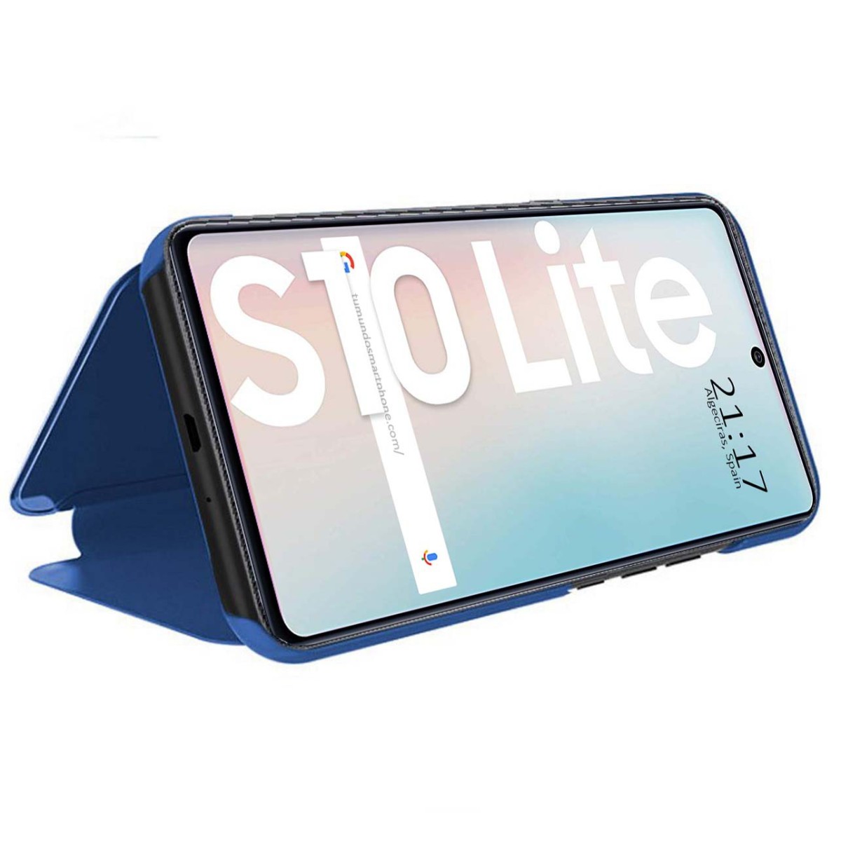 Funda Flip Cover Clear View para Samsung Galaxy S10 Lite Lite color Azul