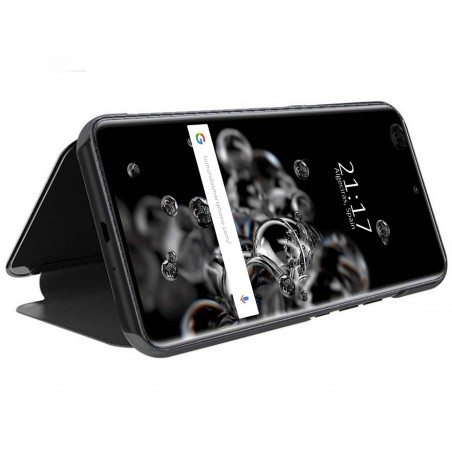 Funda Flip Cover Clear View para Samsung Galaxy S20 Ultra color Negra