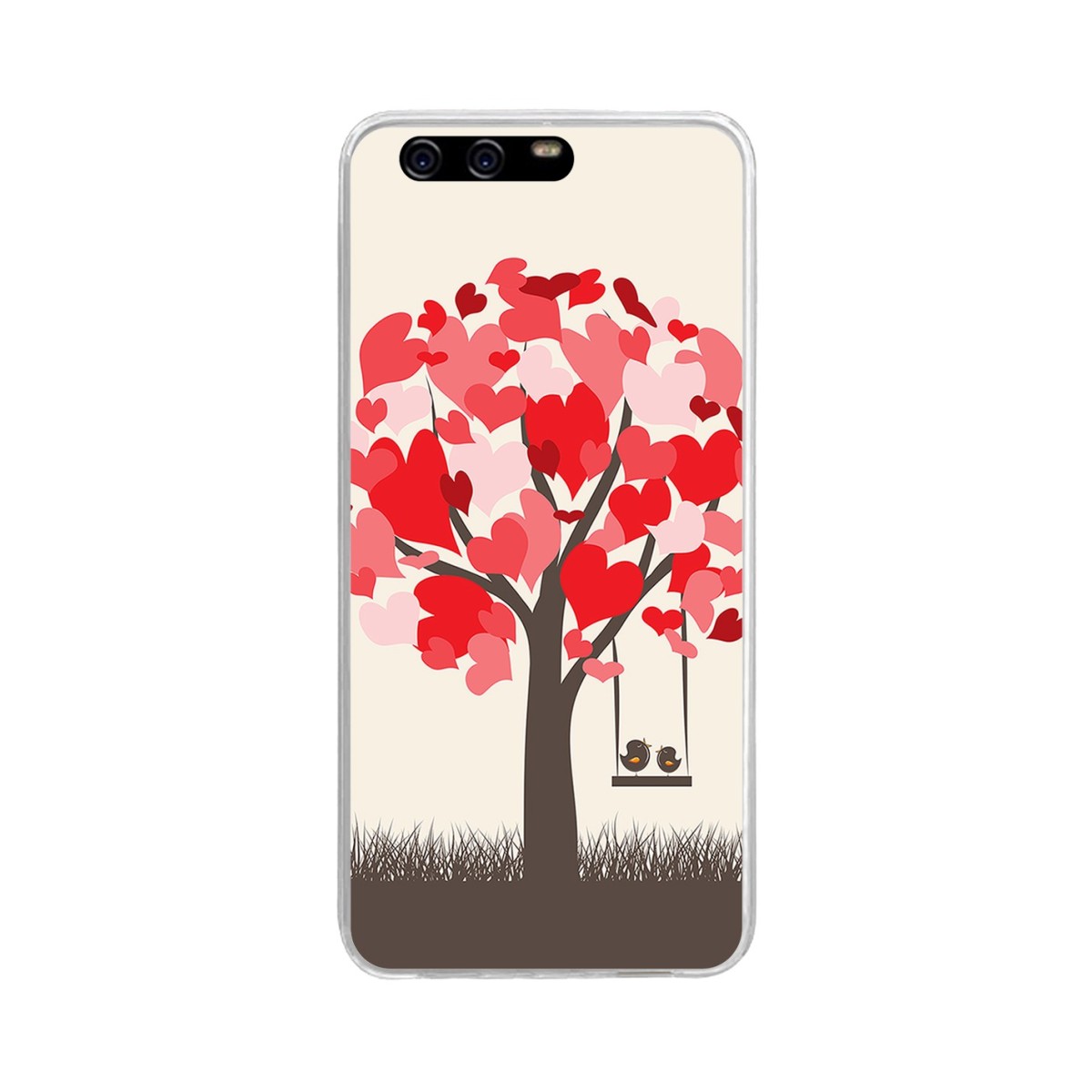 Funda Gel Tpu para Huawei P10 Plus Diseño Pajaritos Dibujos