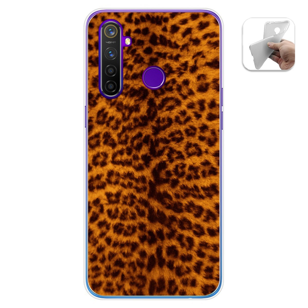 Funda Gel Tpu para Realme 5 Pro diseño Animal 03 Dibujos