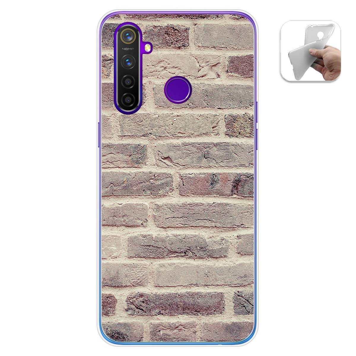 Funda Gel Tpu para Realme 5 Pro diseño Ladrillo 01 Dibujos