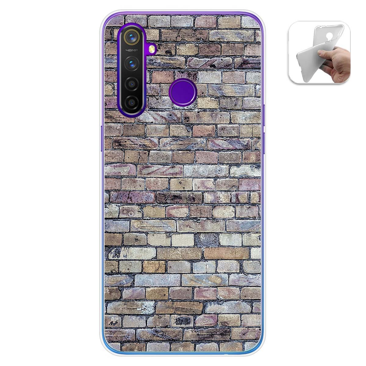 Funda Gel Tpu para Realme 5 Pro diseño Ladrillo 02 Dibujos
