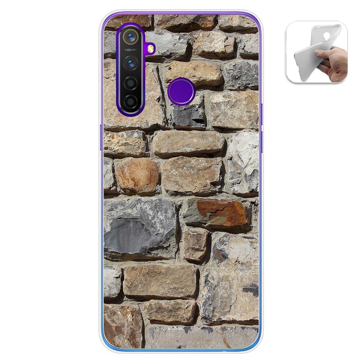 Funda Gel Tpu para Realme 5 Pro diseño Ladrillo 03 Dibujos